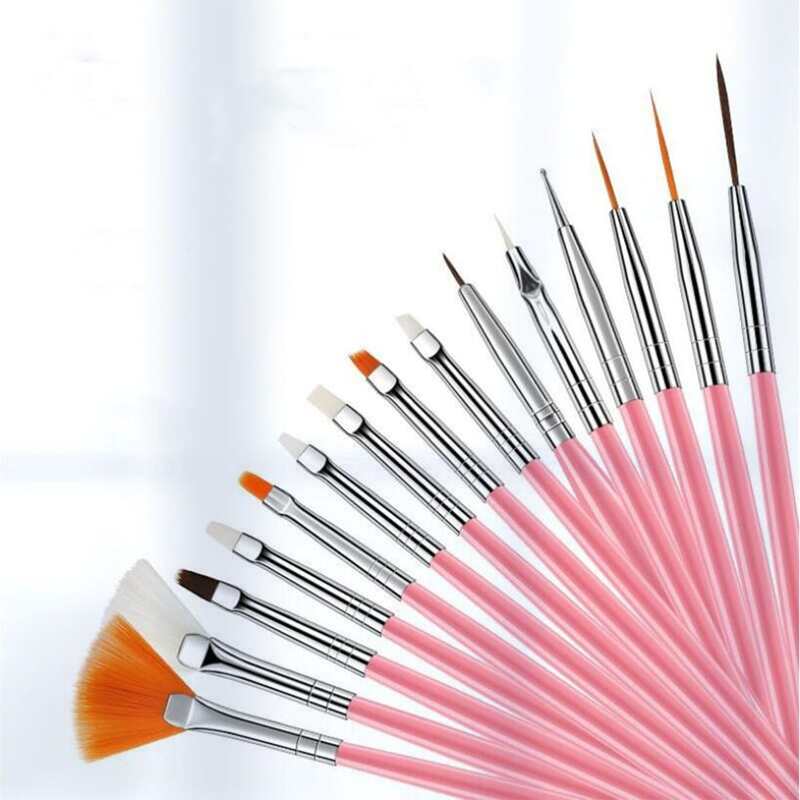 

15pcs Nail Art Pen, Pink