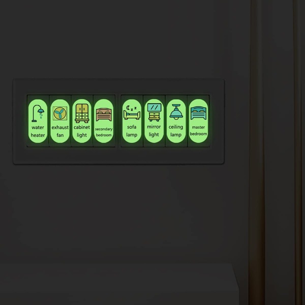 

1set Glow Switch Sticker, Multicolor