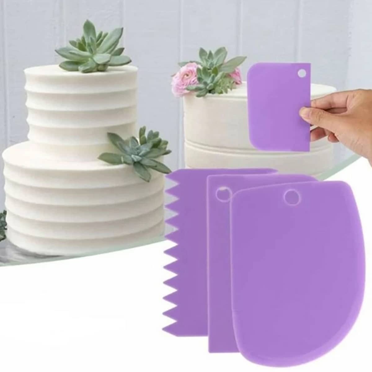 

Random Solid Scraper Set 3pcs, Violet purple