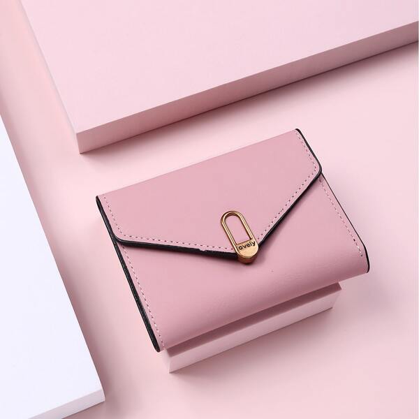 

Minimalist Fold Over Small Purse, Pink