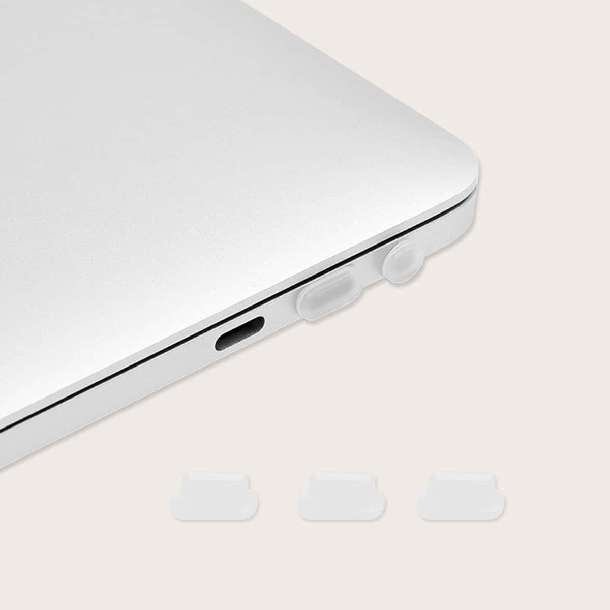 

5pcs Dust Plug For MacBook, Clear