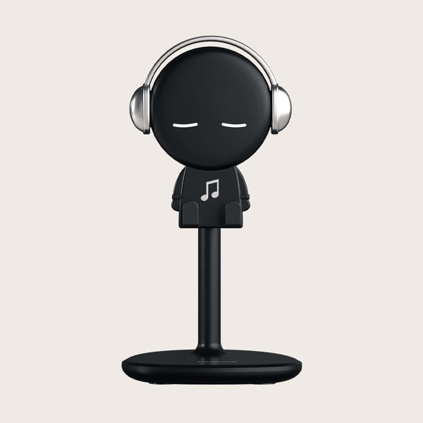 

Cartoon Graphic Desktop Phone Holder, Black