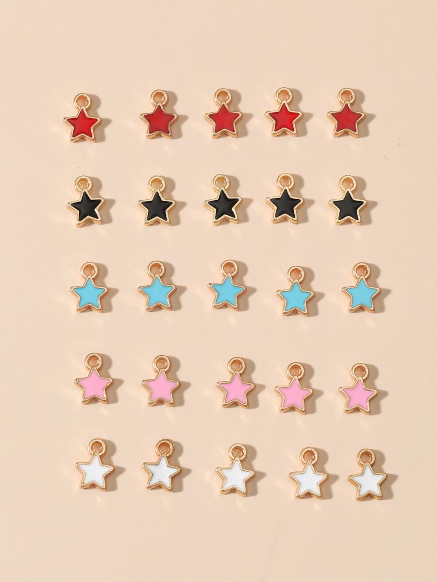 25pcs Star Design DIY Pendant - Multicolor - View 1