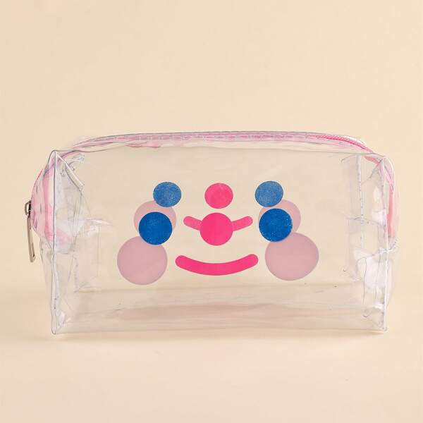

Cartoon Graphic Clear Square Makeup Bag