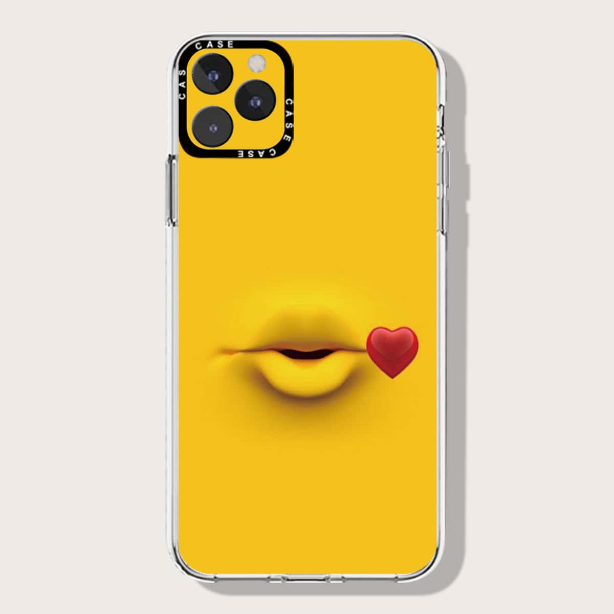 

Heart Pattern Phone Case, Yellow