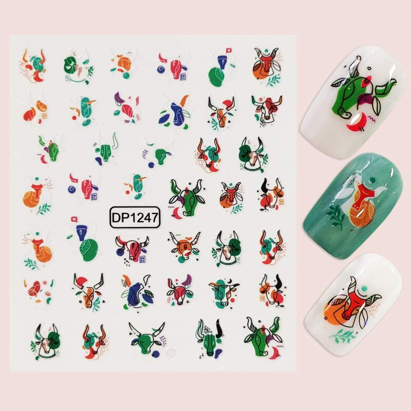 

1sheet Animal Pattern Nail Art Sticker, Multicolor