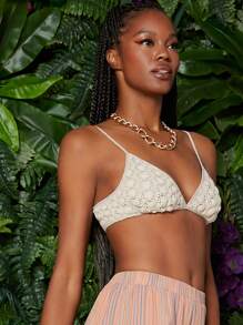 SHEIN VCAY Bộ thời trang Ren lên Sọc Boho - Nhiều màu - Xem 4