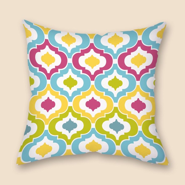 

Geometric Pattern Cushion Cover Without Filler, Multicolor