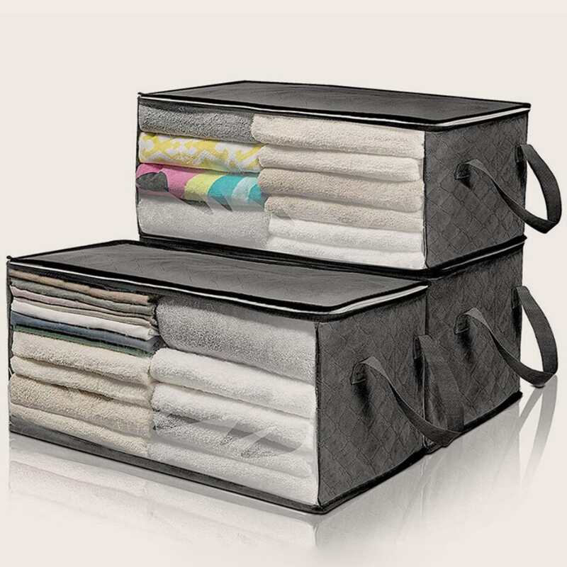 

1pc Non-woven Storage Box, Grey