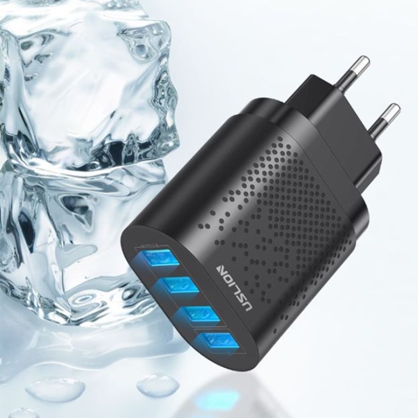 

4 Port Quick Charger, Black