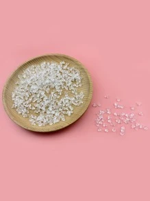 200 件/包批发 DIY 花瓣形硅胶耳钉、耳环配件 - 無色 - 查看 1