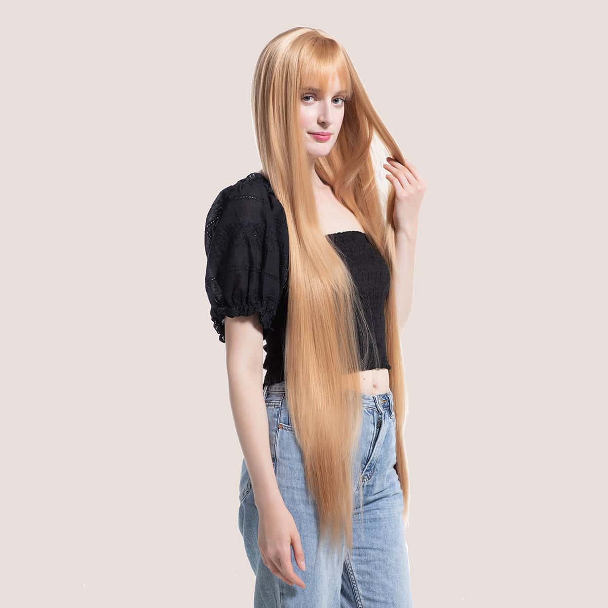 

Nature Long Straight Wig With Bangs, Brown