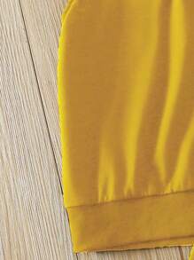 小男童素色連帽背心上衣帶短褲