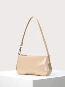 純色長棍包肩袋手提包,適用於青少年女性,大學生,初級職員和白領工人,適用於辦公室,大學,工作,商務,通勤等場合