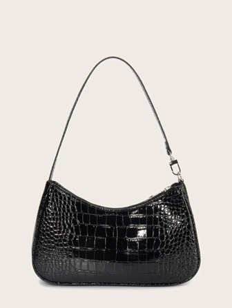 Women's Crocodile Embossed Fashion Everyday Shoulder Bag/Underarm Bag