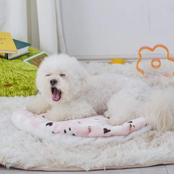 

Cartoon Sheep Print Pet Crate Mat, Pink