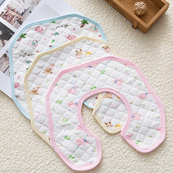 

3pcs Baby Random Pattern Bib, Multicolor