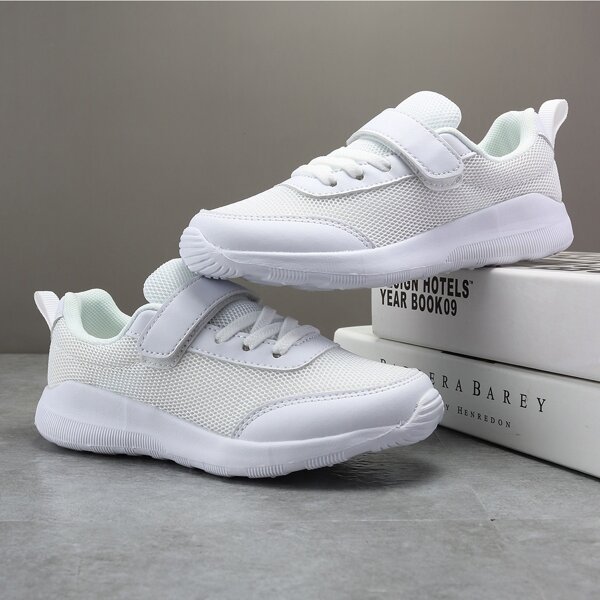 

Girls Minimalist Low Top Mesh Sneakers, White