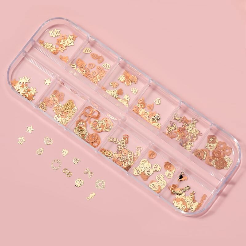 

1box Fish Nail Art Decoration, Gold