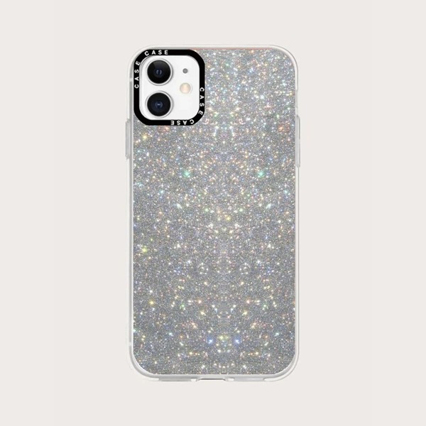 

Glitter Phone Case, Silver