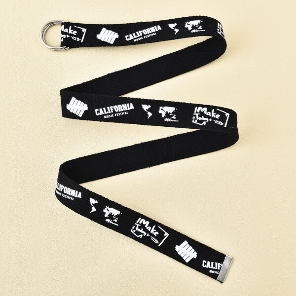 

Letter Graphic Tape Belt, Black