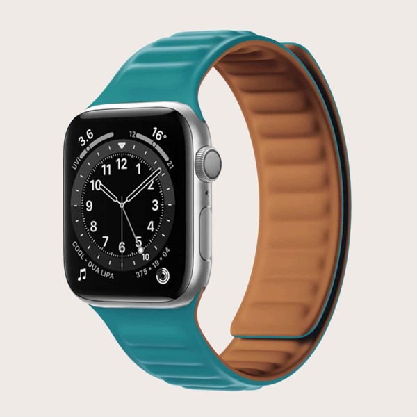 

Магнитный силиконовый ремешок для часов для iWatch, Мятно-синий