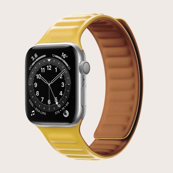 

Магнитный силиконовый ремешок для часов iWatch, Жёлтые