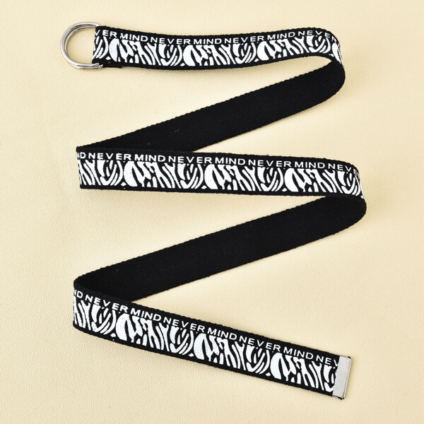 

Letter Graphic Tape Belt, Black