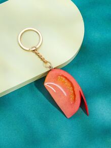 พวงกุญแจออกแบบมะเขือเทศ - สีแดง - ดู 2