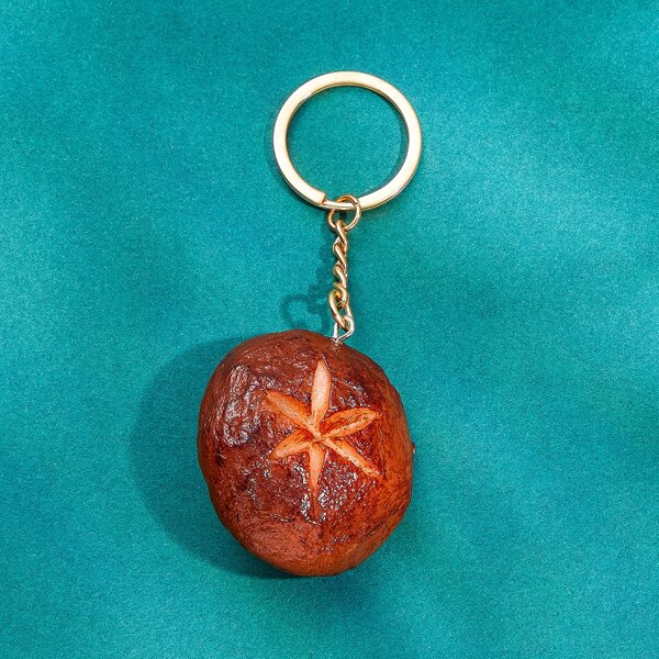 

Shiitake Design Keychain, Multicolor