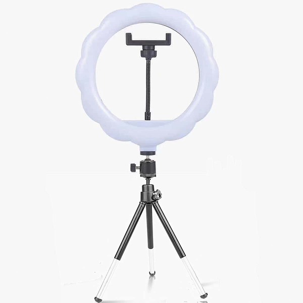 

10 Inch Ring Fill Light With Phone Holder, Black