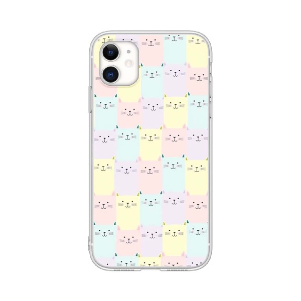 

Cartoon Cat Pattern Phone Case, Multicolor