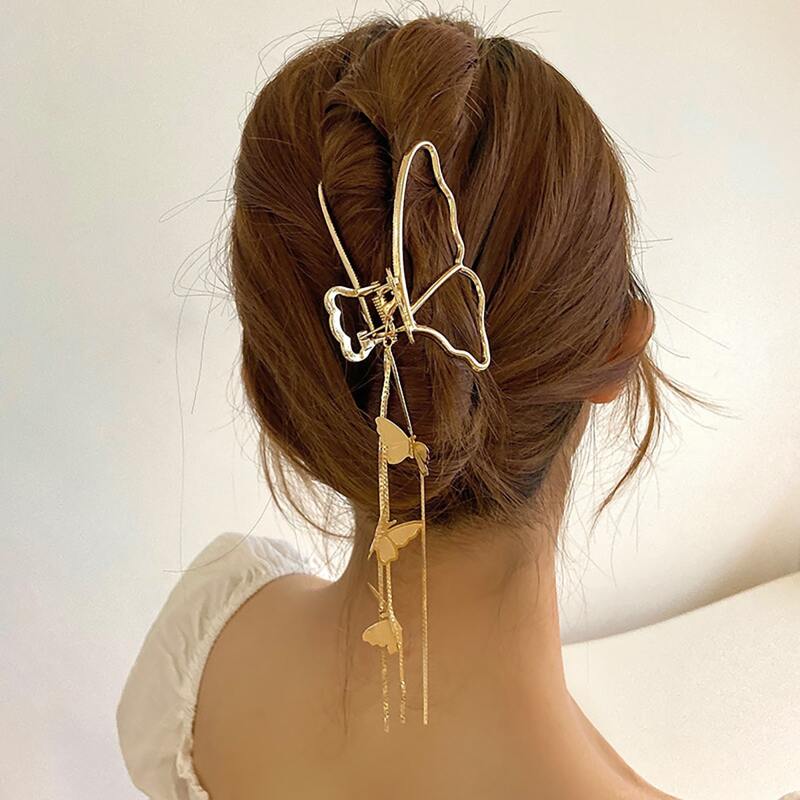 

Hollow Out Butterfly Hair Claw, Gold