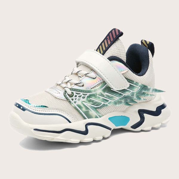 

Girls Wing Decor Sneakers, White