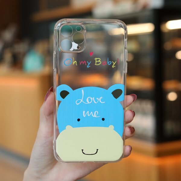 

Hippo Print Clear Phone Case