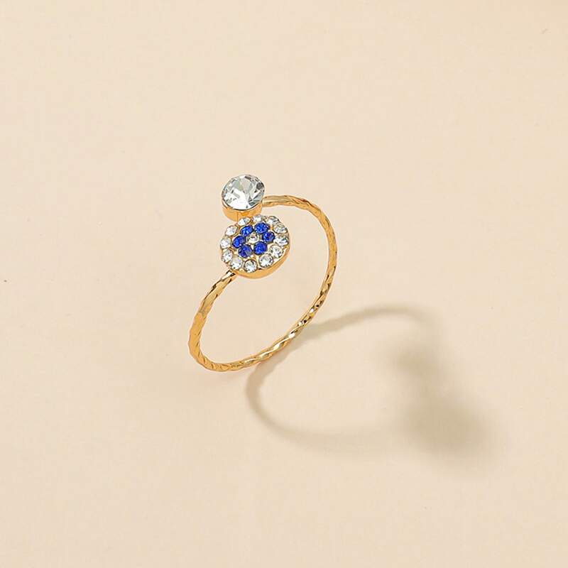 

Rhinestone Decor Ring, Blue