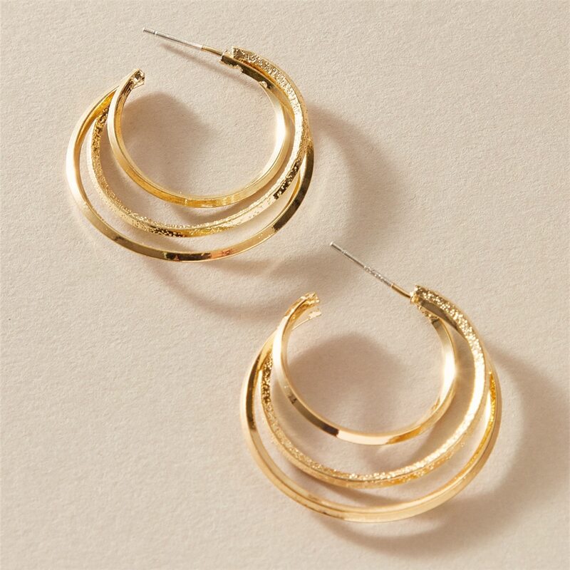 

Layered Hoop Earrings, Gold
