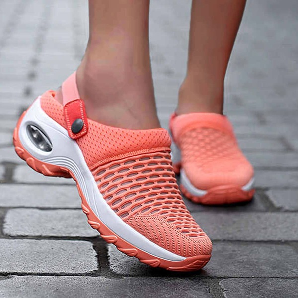 

Hollow Out Slingback Sneakers, Orange