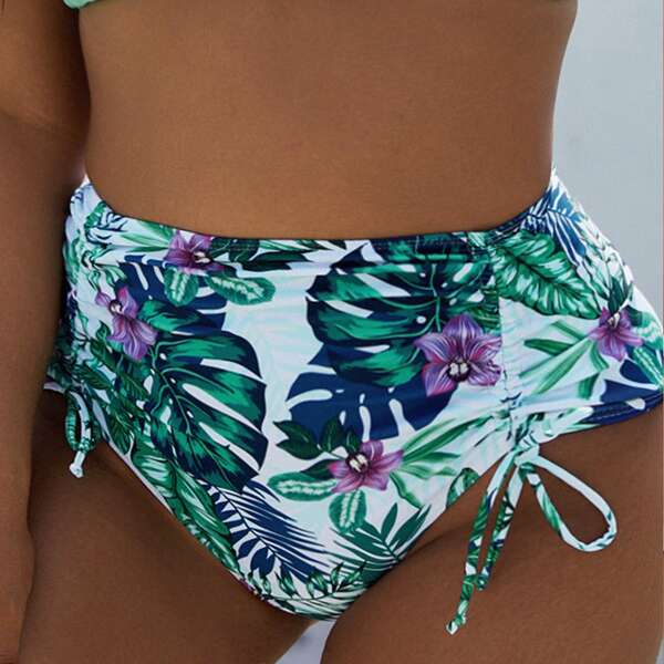 

Plus Tropical High Waisted Bikini Panty, Multicolor