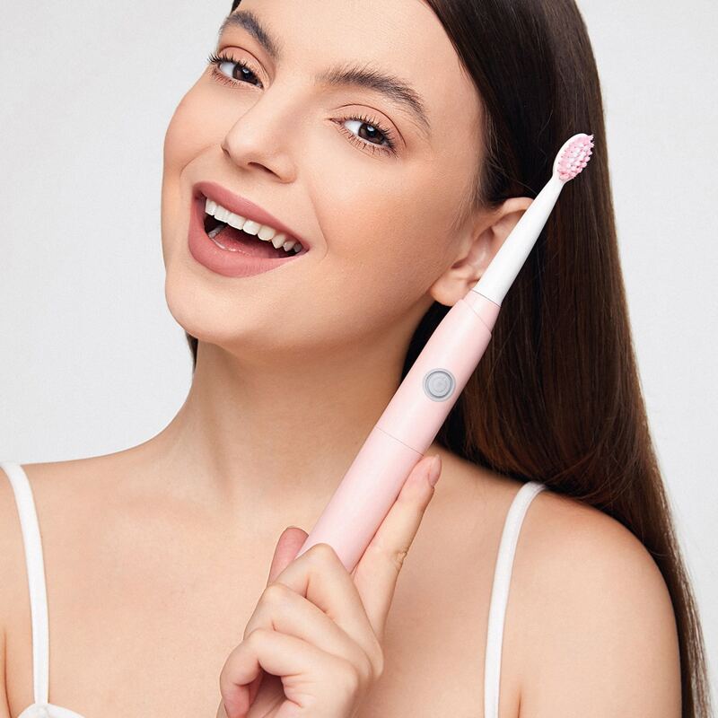 

1pc Electric Toothbrush & 2pcs Brush Head, Pink