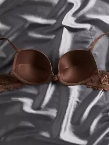 3pack Contrast Spets Super Push Up Microfiber T-shirt BH Set