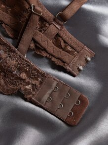 3pack Contrast Spets Super Push Up Microfiber T-shirt BH Set