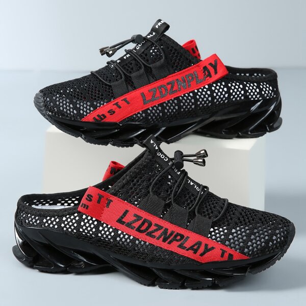 

Men Letter Graphic Drawstring Design Sneakers, Black