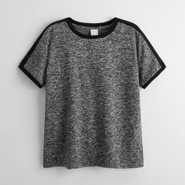 

Boys Contrast Binding Tee, Dark grey