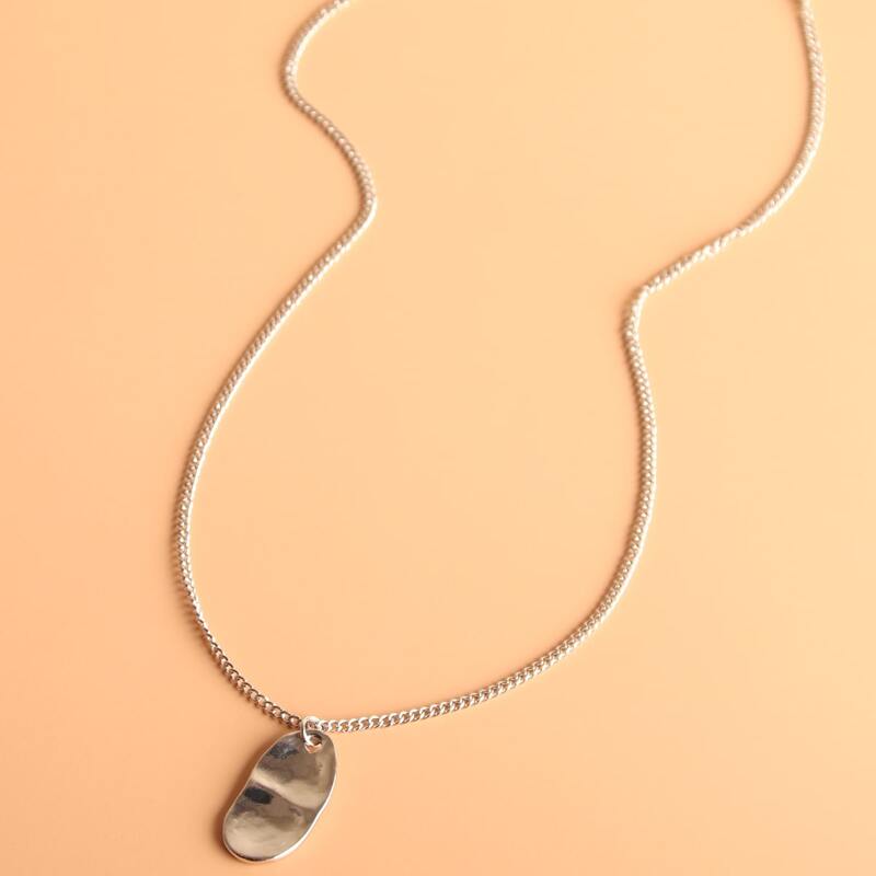 

Minimalist Pendant Necklace, Silver