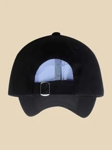 Heart Print Baseball Cap - Black - View 3