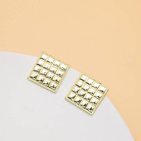 

Geo Shaped Stud Earrings, Gold