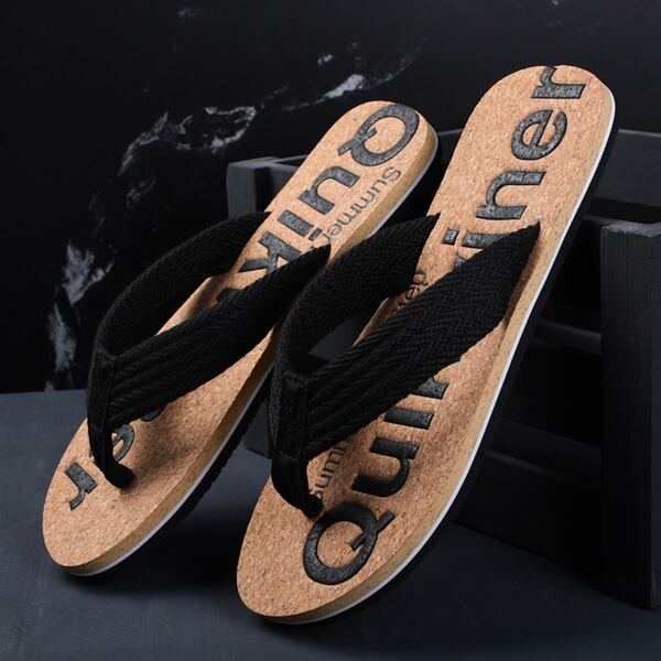 

Men Minimalist Flip Flops, Black