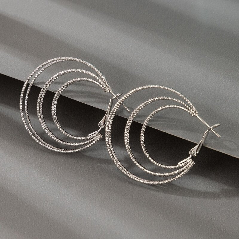 

Minimalist Hoop Earrings, Silver