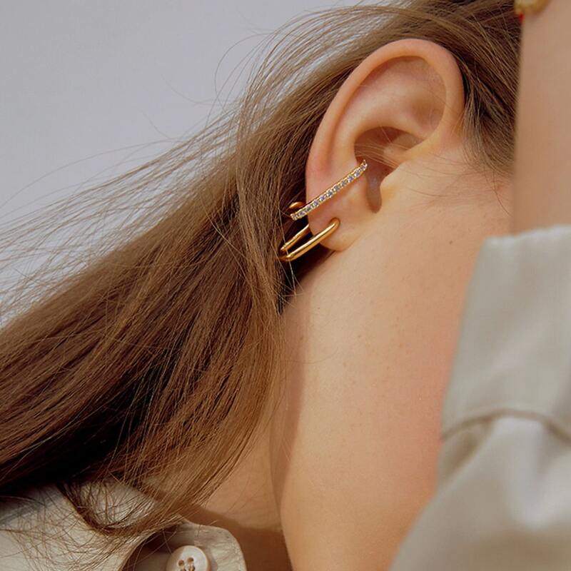 

3pcs Rhinestone Earrings, Gold